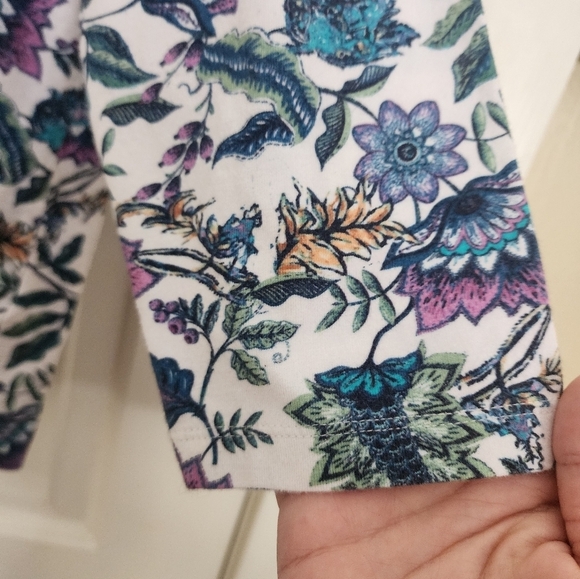 Soft surroundings soft essential supima tee floral print size petite large - Picture 6 of 8